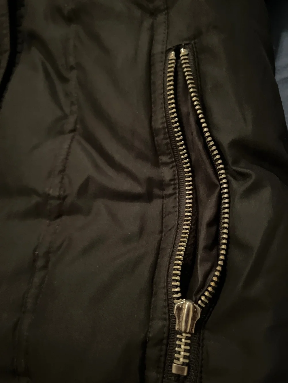 Michael Kors Women's Black Down Puffer Jacket with Gold Hardware Size S